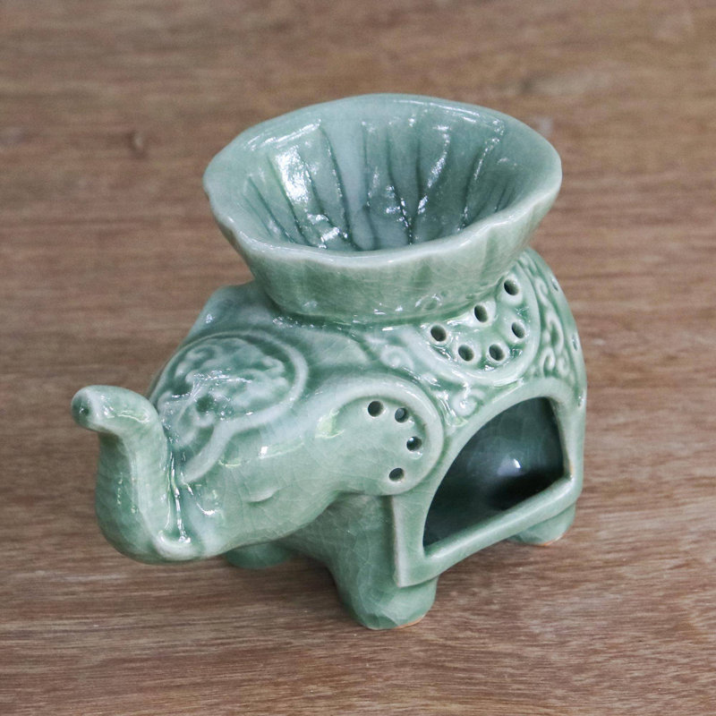 World Menagerie Fragrant Elephant Small Ceramic Wax Warmer Wayfair